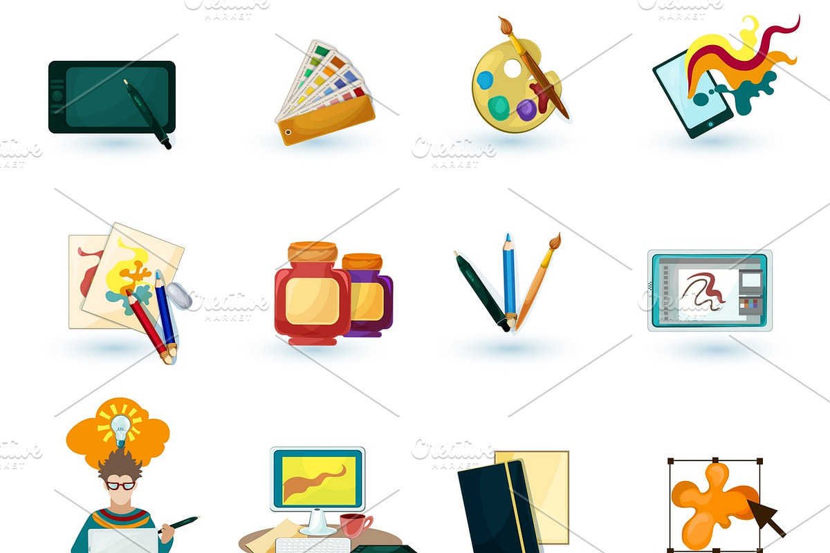Graphic designer icons set in Graphics - product preview 8