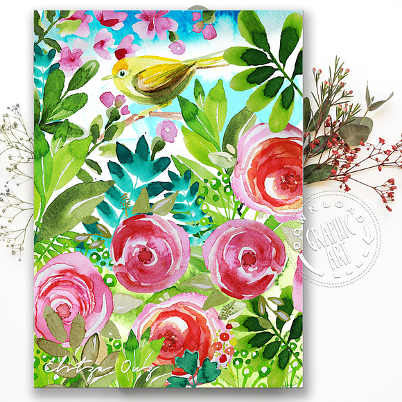 Printable cards; Easter bird; in Card Templates - product preview 3
