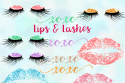 Lips & Lashes Clipart