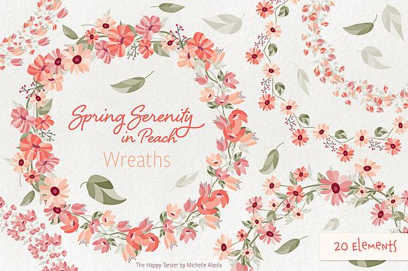 Spring Serenity in Peach in Illustrations - product preview 8