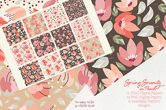 Spring Serenity in Peach in Illustrations - product preview 14