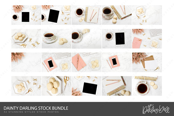 Marble Pink Desktop Macarons in Mobile & Web Mockups - product preview 1