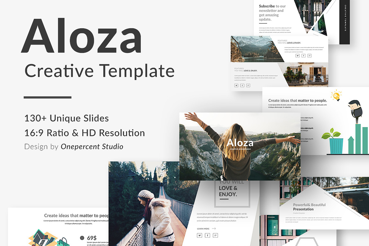 Aloza Creative Powerpoint Template in PowerPoint Templates - product preview 8
