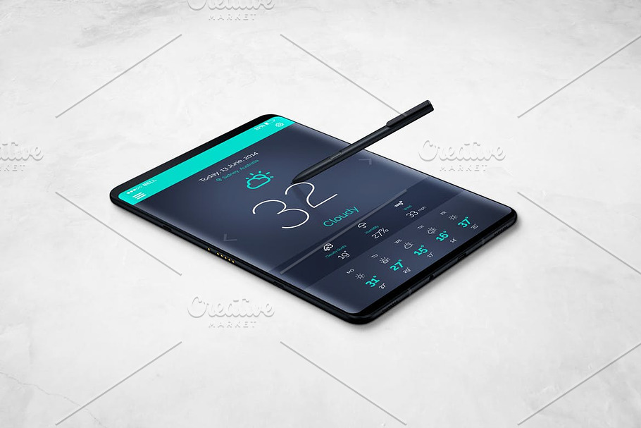 S9 Tablet Mockup in Mobile & Web Mockups - product preview 8