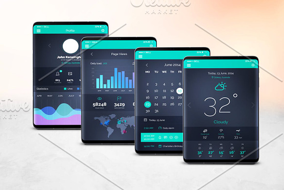 S9 Tablet Mockup in Mobile & Web Mockups - product preview 4