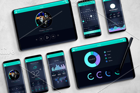 S9 Mobile & Tablet Mockup in Mobile & Web Mockups - product preview 1