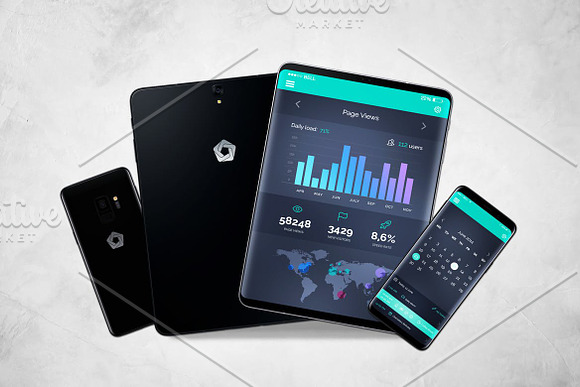 S9 Mobile & Tablet Mockup in Mobile & Web Mockups - product preview 2
