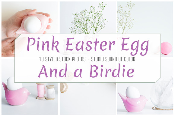 Easter Eggs Bundle Pink and White  in Instagram Templates - product preview 2