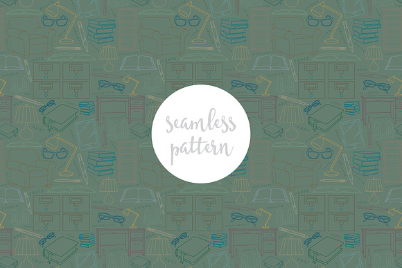 Shhh! Library Seamless Patterns in Patterns - product preview 9