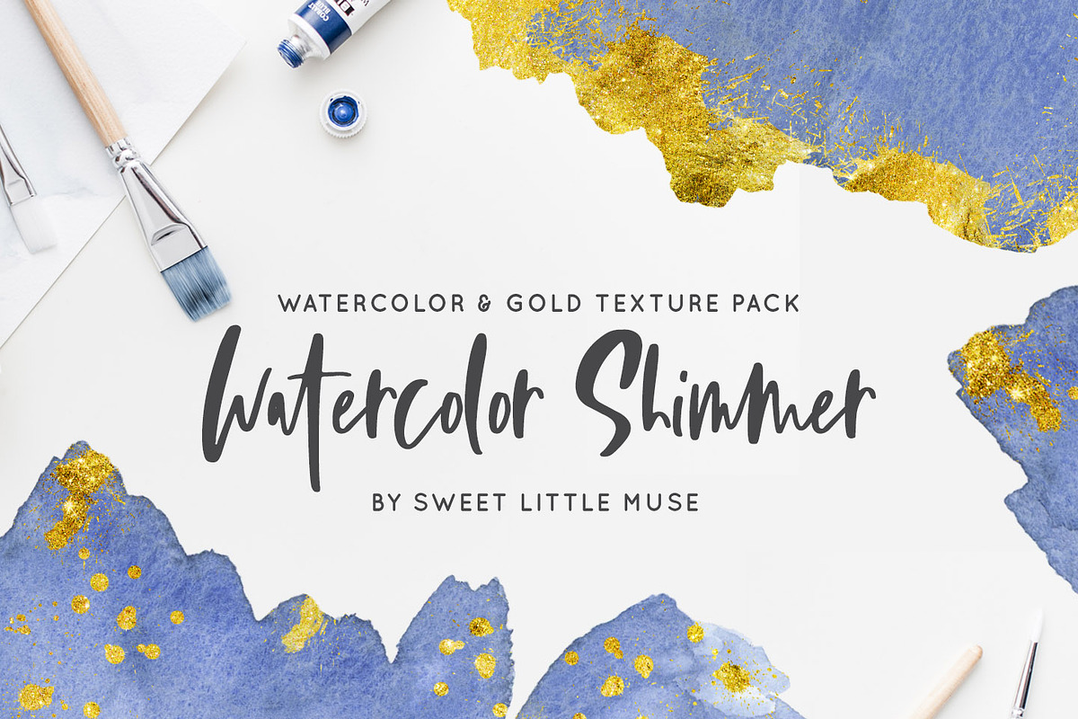Watercolor and Gold Texture Pack in Textures - product preview 8
