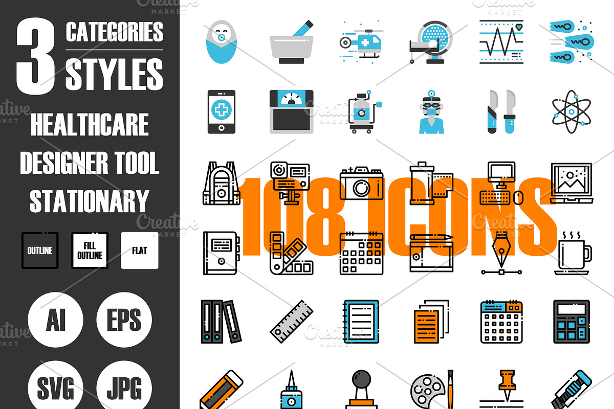 108 Icons×3 Styles Vol.3 in Graphics - product preview 8