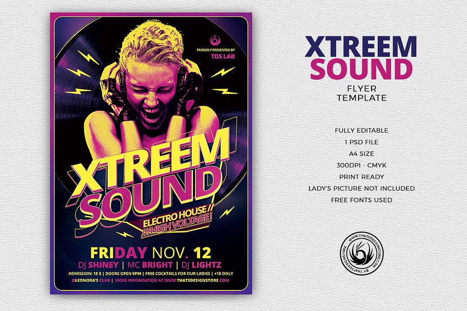 Xtreem Sound Flyer Template in Flyer Templates - product preview 8