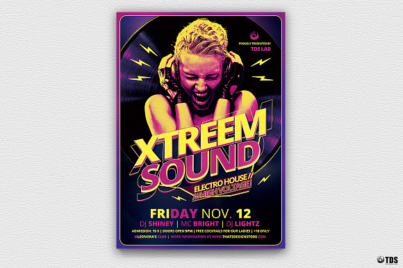 Xtreem Sound Flyer Template in Flyer Templates - product preview 1