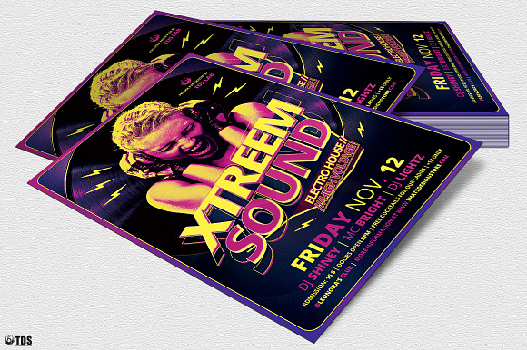 Xtreem Sound Flyer Template in Flyer Templates - product preview 3