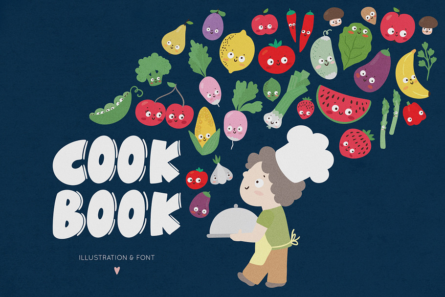 Cook Book for kids in Script Fonts - product preview 8