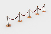 Stanchions and rope barrier 