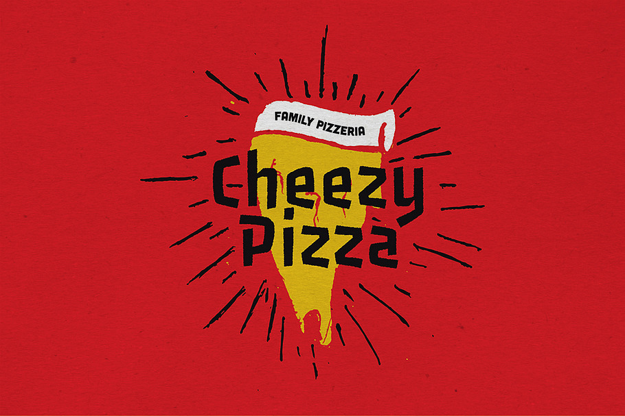 Hand Draw Pizza Logo Badges in Logo Templates - product preview 8