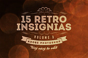 15 Retro Insignias - Badges v.3