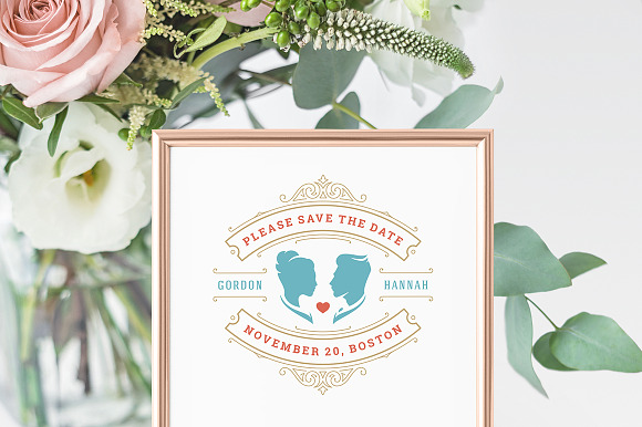 18 Wedding Logos and Badges in Logo Templates - product preview 10