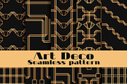 10 Art deco seamless patterns