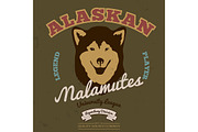 Alaskan malamute club. Tee graphic