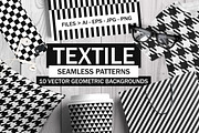 Set of seamless geometric patterns.