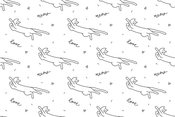 Cats, 9 seamless patterns! in Patterns - product preview 2