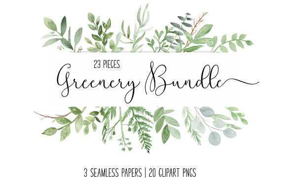 Watercolor Eucalyptus & Greenery in Illustrations - product preview 6
