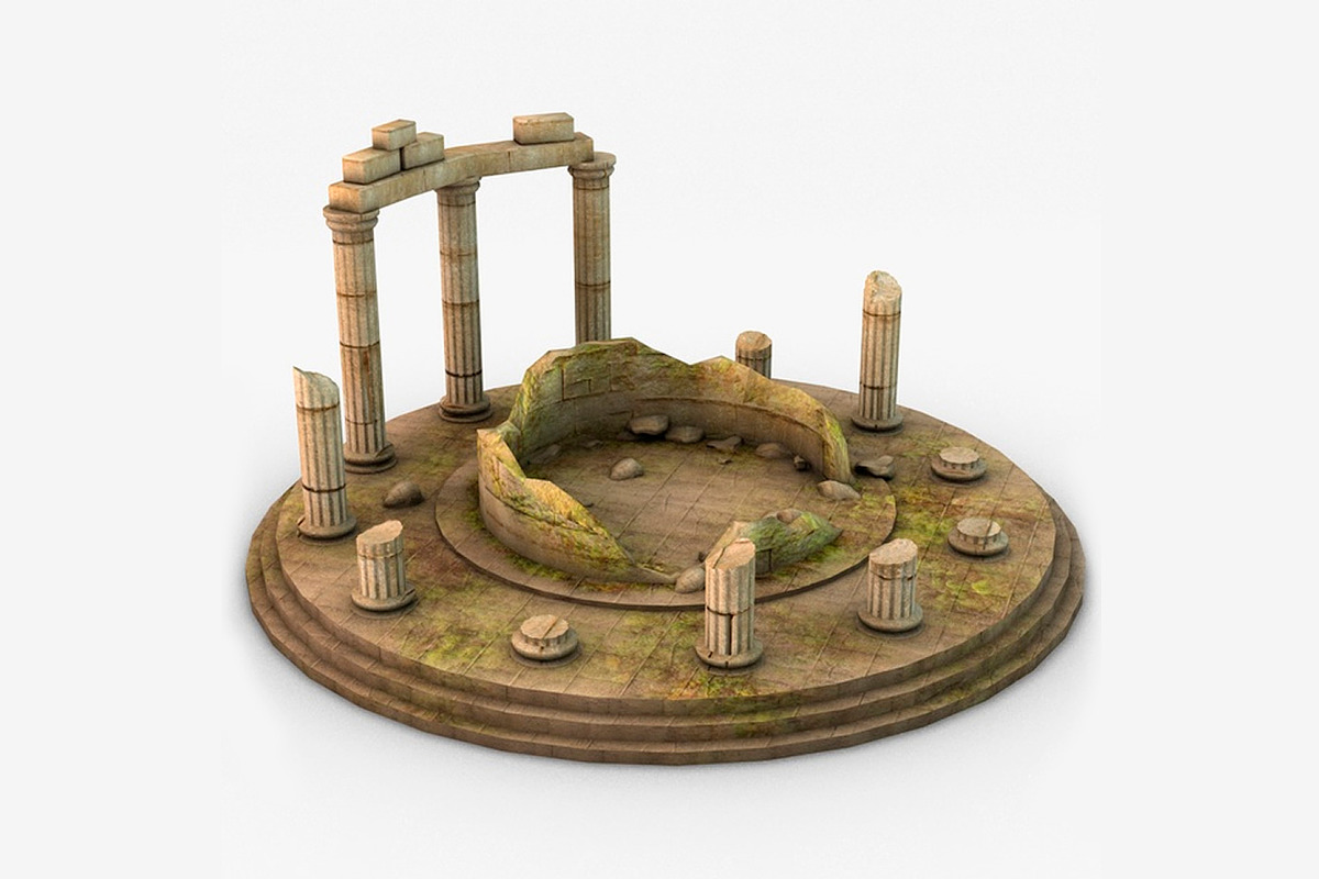 Ancient oracle temple ruins in Architecture - product preview 8