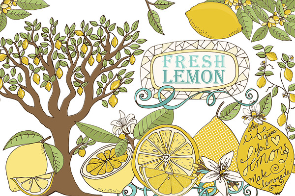 Lemon ClipArt, Fresh Summer Fruit