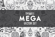 Skull Mega Vector Set
