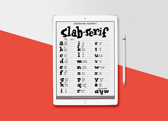 Slab-Serif Lettering Worksheet in Add-Ons - product preview 1