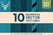 10 Seamless Vector Textures 30% OFF
