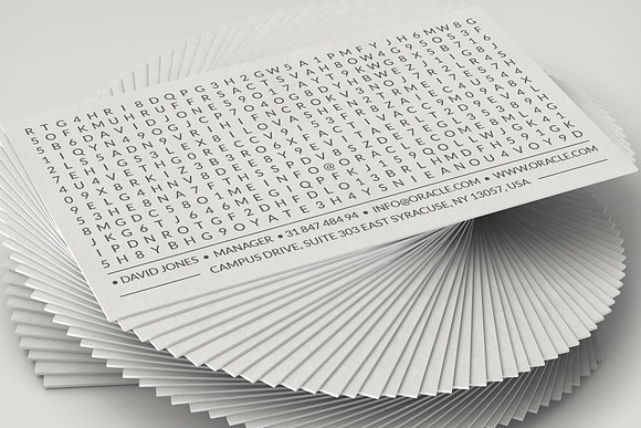 Word Search Business Card in Business Card Templates - product preview 1