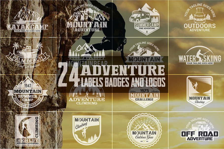 Adventure Badges in Logo Templates - product preview 8
