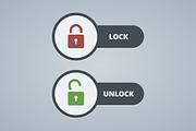 Lock and unlock illustration