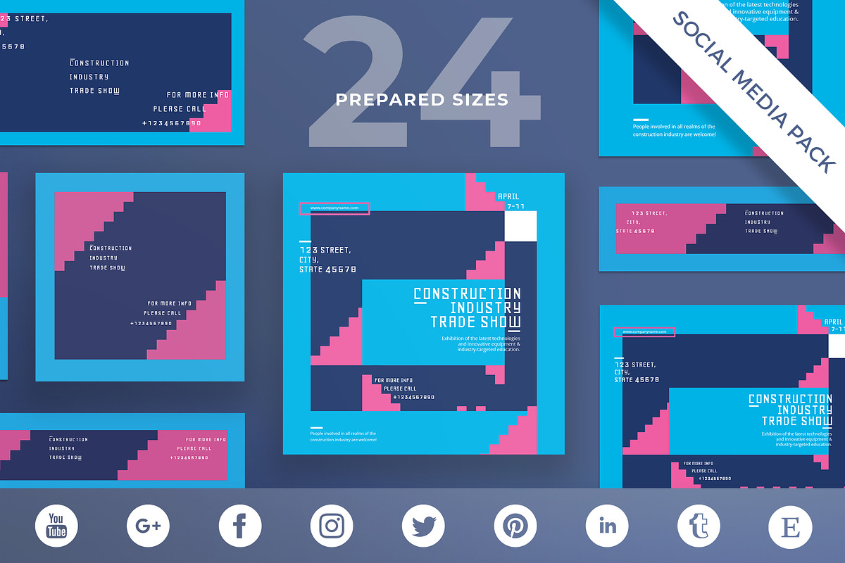Social Media Pack | Industry Show in Social Media Templates - product preview 8