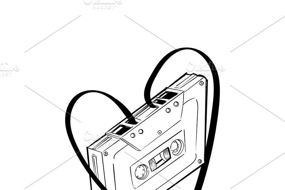 Drawing music entertainment concept in Illustrations - product preview 8