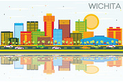 Wichita Kansas USA City Skyline