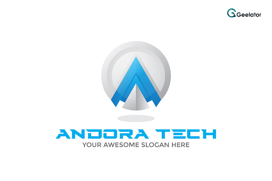 Andora Tech - Letter A Logo in Logo Templates - product preview 8
