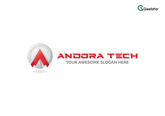 Andora Tech - Letter A Logo in Logo Templates - product preview 3