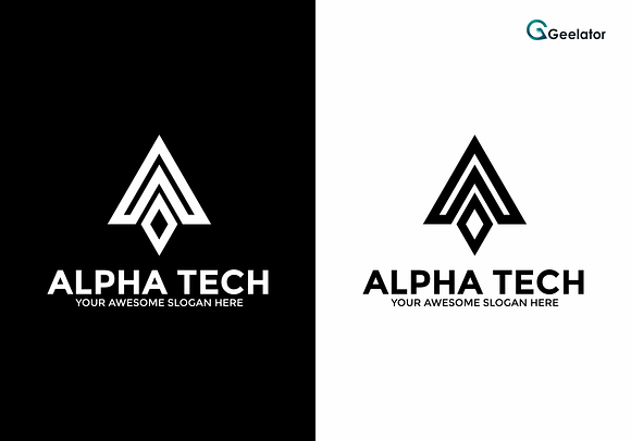 Alpha Tech Logo Template in Logo Templates - product preview 6