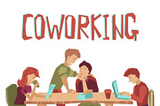 Coworking center concept