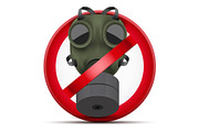 Sign of Stop gas attack and chemical weapon