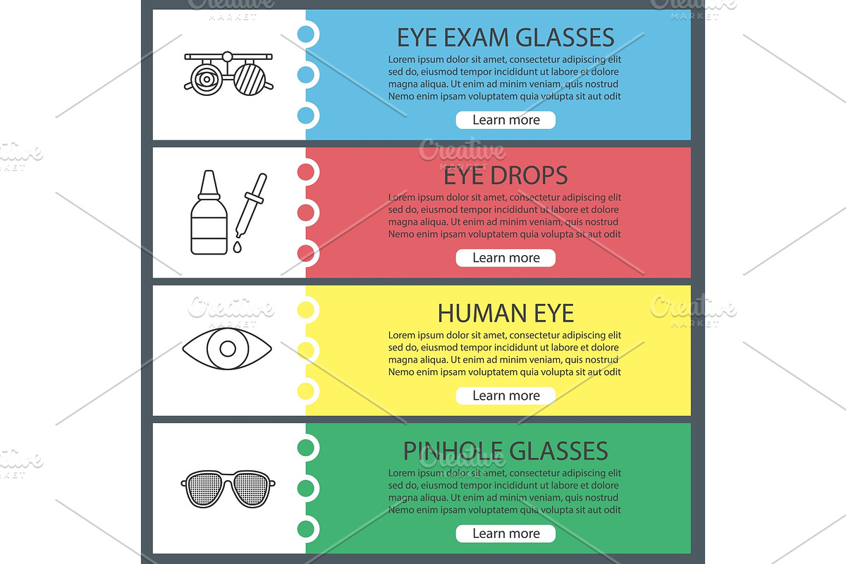 Ophthalmology web banner templates set in Product Mockups - product preview 8
