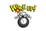 Wakeup bomb clock
