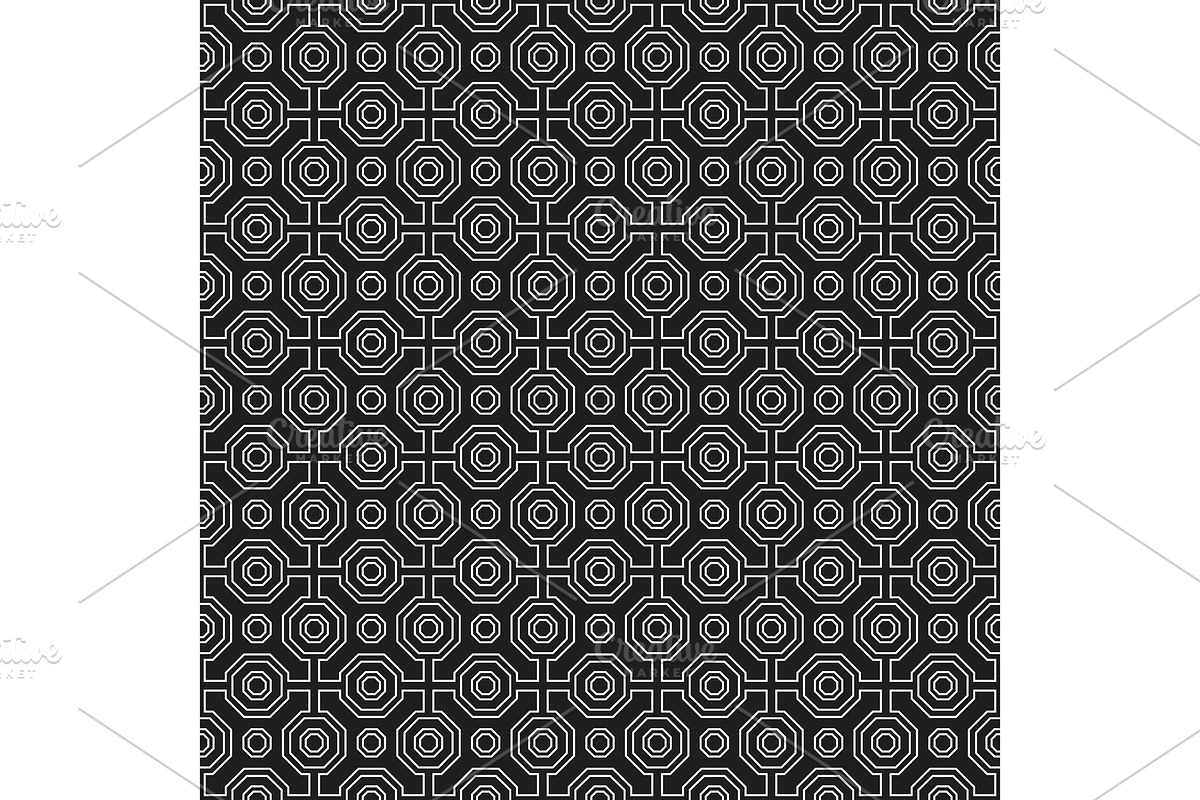 Seamless Abstract Vector Pattern With Octagons in Patterns - product preview 8