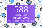 588 Services Filled Icons