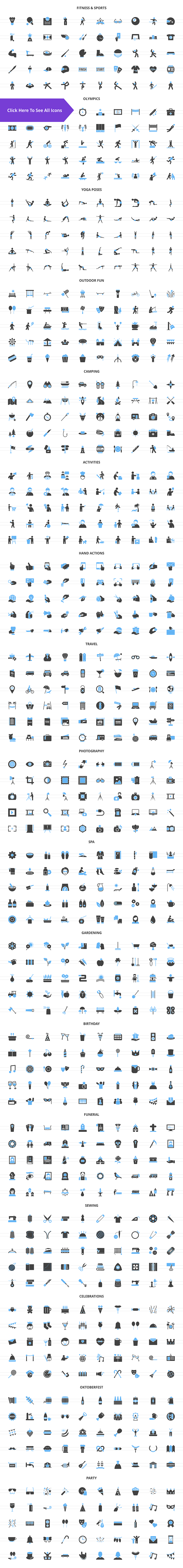 860 Activities Filled Icons in Graphics - product preview 1
