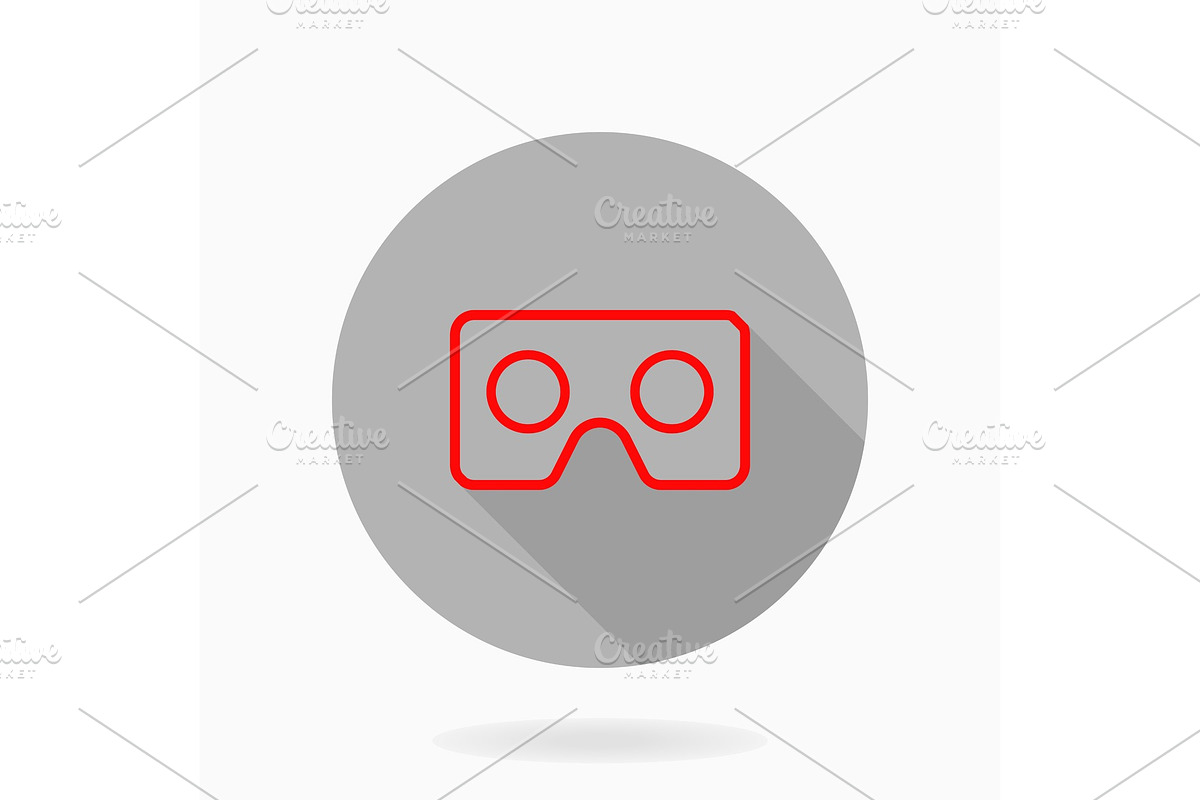Fine Vector Flat Icon With VR Logo in Graphics - product preview 8